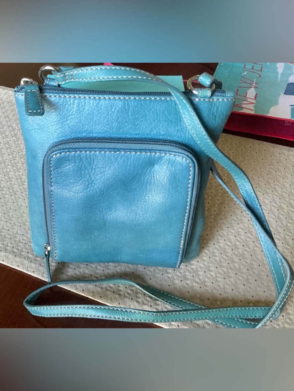 Fossil Crosstown flat crossbody vintage purse - Picture 2 of 8